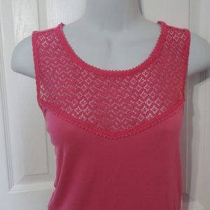 H & M pink lace tank top size M new with tags